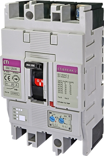 Автоматичний вимикач ETI 004671042 EB2 125/3S 32А 3р (36кА) - 1