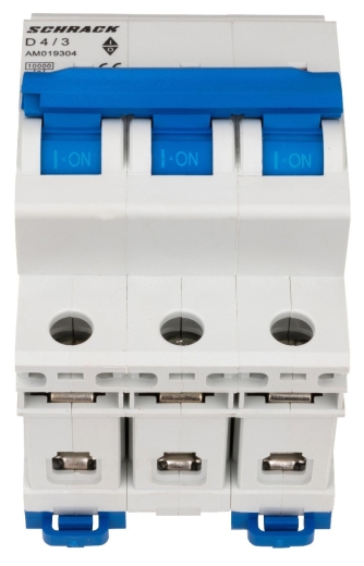 Автоматичний вимикач Schrack AM019304 10кА 4А 3P х-ка D - 3