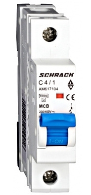 Вимикач автоматичний 4А 1P 6кА, Schrack Technik - 1