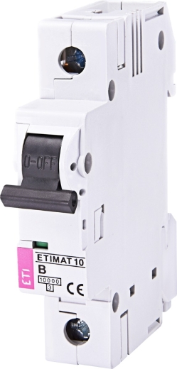 Автоматичний вимикач ETI 002121718 ETIMAT 10 1p B 25А (10 kA) - 1