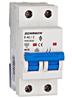 Эл.автомат 40А 2P 6кА х-ка B, Schrack - 1