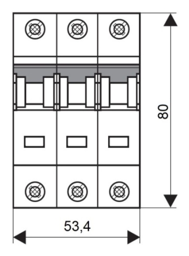 Автоматичний вимикач Schrack BM418316 4,5кА 16А 3P х-ка B - 4