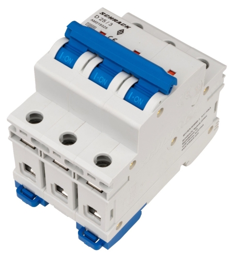 Автоматичний вимикач Schrack AM019325 10кА 25А 3P х-ка D - 9