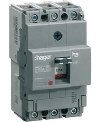 Автоматический выключатель Hager x160, In=80А, 3п, 18kA - 1