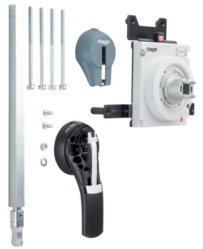 Поворотная удлиненная ручка Hager HXE031H с возможностью блокировки h800-h1000 IP55 - 1