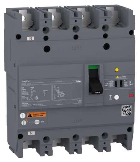Автоматичний вимикач Schneider Electric EASYPACT EZCV250N 4P3T 25кА 250А - 1