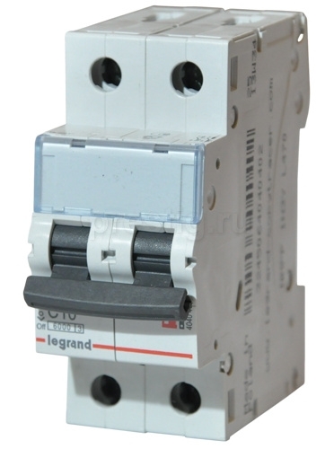 Вступний автомат C 6A 2П 6kA, Legrand - 1