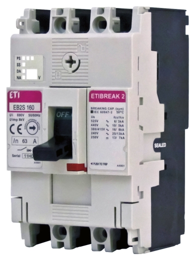 Автоматический выключатель ETI 004671830 EB2S 160/3SF 32A 3P (25kA фиксированные настройки) - 1