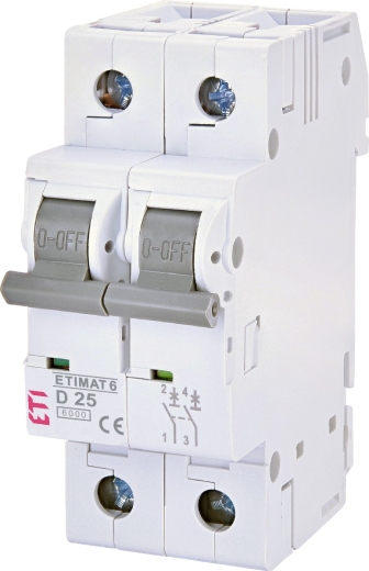 Автоматический выключатель ETI 002163518 ETIMAT 6 2p D 25A (6kA) - 1