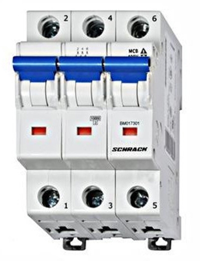 Автоматический выключатель Schrack BM618320ME 6кА 20А 3P х-ка B ME - 1