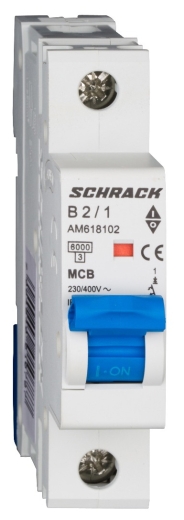 Автоматичний вимикач Schrack AM618102 6кА 2А 1P х-ка B - 2