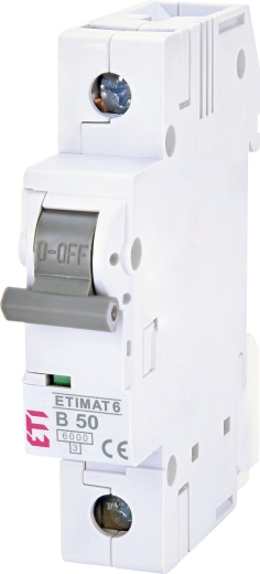 Автоматический выключатель ETI 002111521 ETIMAT 6 1p B 50А (6 kA) - 1