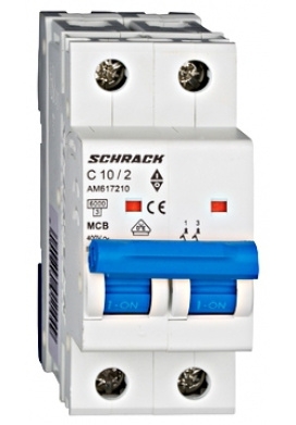 Автоматичний вимикач 10А 2P 6кА, Schrack Technik - 1