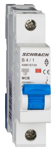 Автоматичний вимикач Schrack AM618104 6кА 4А 1P х-ка B - 1