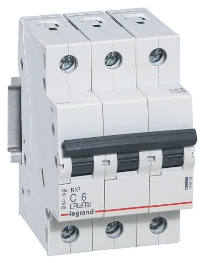 Автомат электрический RX³ 4,5кА 6А 3п C, Legrand - 1