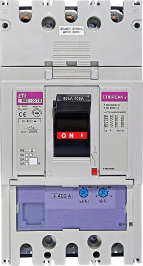 Автоматический выключатель ETI 004671102 EB2 400/3S 400А 3р (50кА) - 1