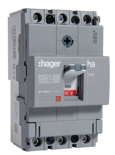 Автомат електроживлення Hager x160, In=50А, 3п, 18kA - 1