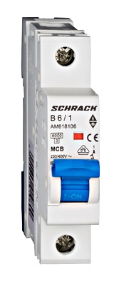 Автоматический выключатель 6А 1P 6кА х-ка B, Schrack - 1