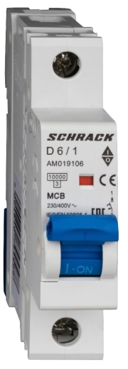 Автоматический выключатель Schrack AM019106 10кА 6А 1P х-ка D - 1