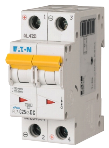 Автоматический выключатель Eaton PL7-C25/2-DC 500В DC 25А C - 1