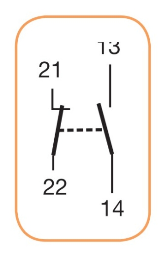 Блок-контакт ETI 002159121 PSM 80/125 (1НЗ+1НЗ) - 2