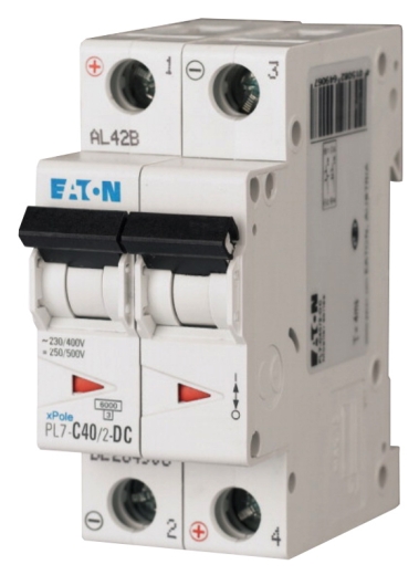 Автоматичний вимикач Eaton PL7-C40/2-DC 500В DC 40А C - 1