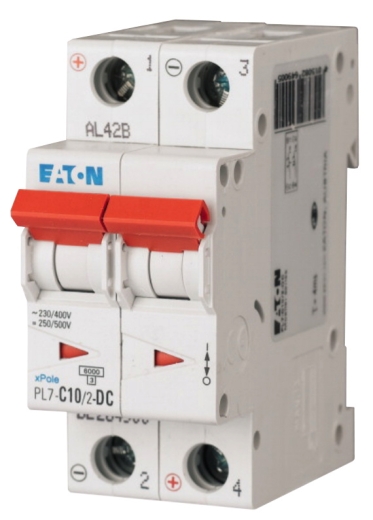 Автоматичний вимикач Eaton PL7-C10/2-DC 500В DC 10А C - 1