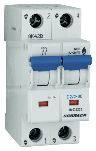 Автоматичний вимикач Schrack Technik BM015202-- 500В DC 2А - 1