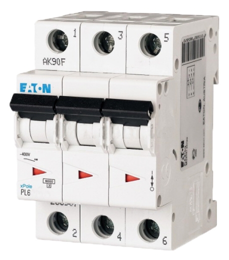 Автоматический выключатель Eaton PL6-C6/3 - 1