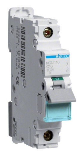Вступний автомат NCN116 (1Р,С,16А) Hager - 1