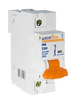 Автоматичний вимикач ECOHOME ECO MB 1p 80A D (ECO070010001) - 1