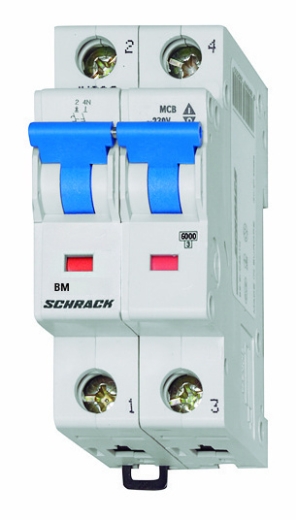 Автоматичний вимикач Schrack BM418216 4,5кА 16А 2P х-ка B - 1