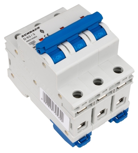 Автоматичний вимикач Schrack AM019363 10кА 63А 3P х-ка D - 3
