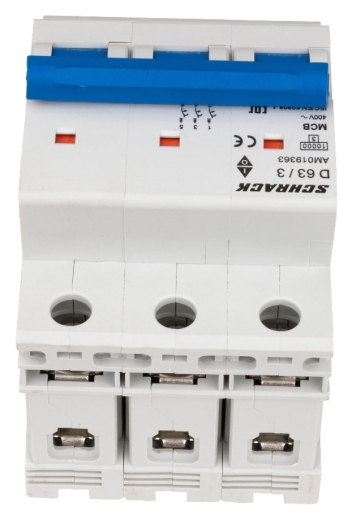 Автоматичний вимикач Schrack AM019363 10кА 63А 3P х-ка D - 5