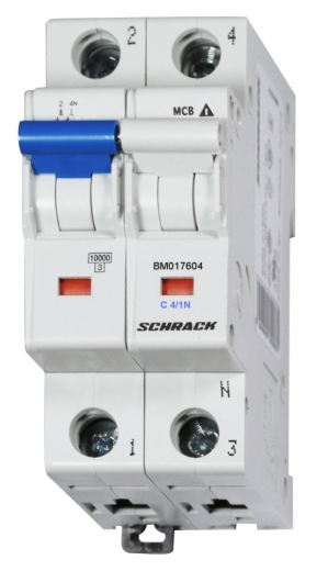 Автоматический выключатель Schrack BM017610ME 10кА 10А 1P+N х-ка C ME - 1