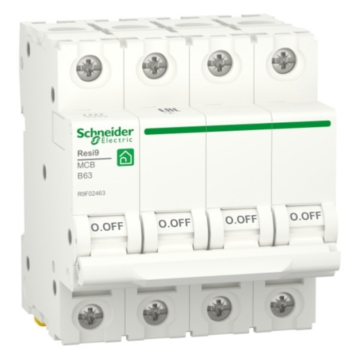 Автоматичний вимикач Schneider Electric R9F02463 RESI9 6кА 4P 63A - 1