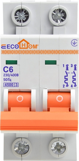Автоматичний вимикач ECOHOME ECO 2p 6A С (ECO010020001) - 3