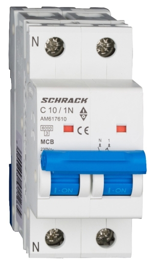 Автоматичний вимикач Schrack AM617610 6кА 10А 1P+N C - 1