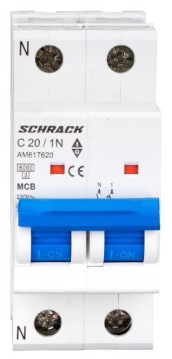 Автоматичний вимикач Schrack AM617620 6кА 20А 1P+N C - 2
