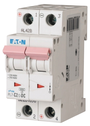 Автоматический выключатель Eaton PL7-C2/2-DC 500В DC 2А C - 1