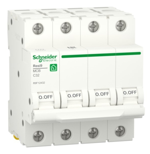 Автоматичний вимикач Schneider Electric R9F12432 RESI9 6кА 4P 32A C - 1