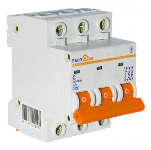 Автоматичний вимикач ECOHOME ECO 3p С 50A - 1