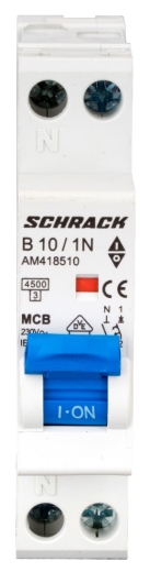 Автоматический выключатель Schrack AM418510 4,5кА 10А 1P+N х-ка B - 2