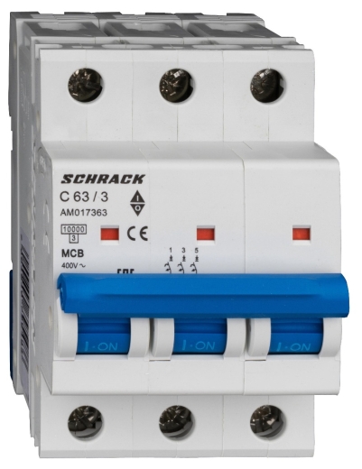 Автоматичний вимикач Schrack AM017363 10кА 63А 3P C - 1