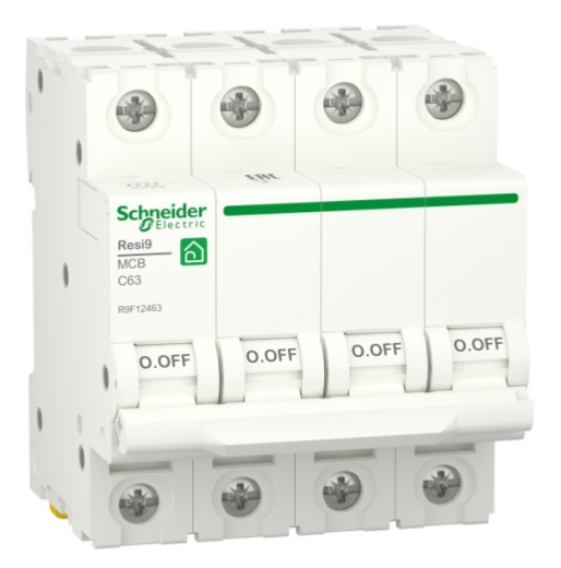Автоматичний вимикач Schneider Electric R9F12463 RESI9 6кА 4P 63A C - 1