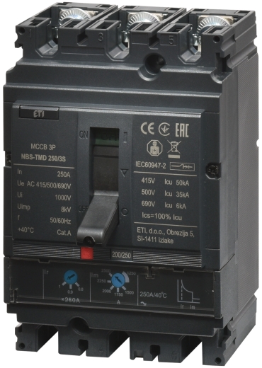 Корпусний автомат ETI NBS-TMD 250/3S 3P 250A 50кА (4673076) - 1