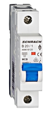 Автоматический выключатель 20А 1P 6кА х-ка B, Schrack - 1