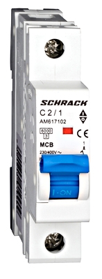 Автоматический выключатель 2А 1P 6кА С, Schrack Technik - 1