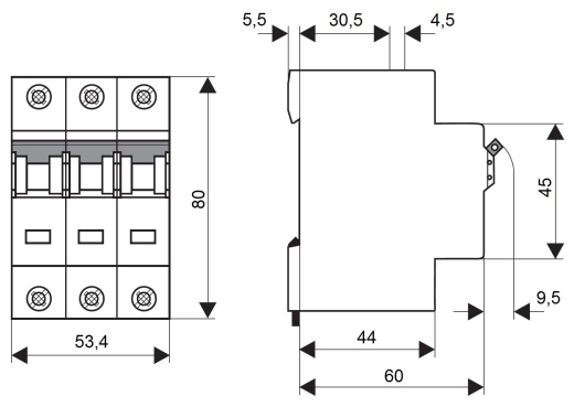 Автоматический выключатель 2А 1P 6кА С, Schrack Technik - 4