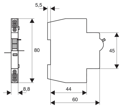 Дополнительный контакт Schrack BD900022 для BM/BC/BO/BE Schrac - 2